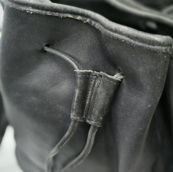 Vintage 90s Coach Lula's Legacy Black Leather Drawstring Bucket Bag [As Is] - Picture 2 of 7